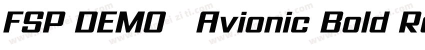 FSP DEMO   Avionic Bold Regular字体转换